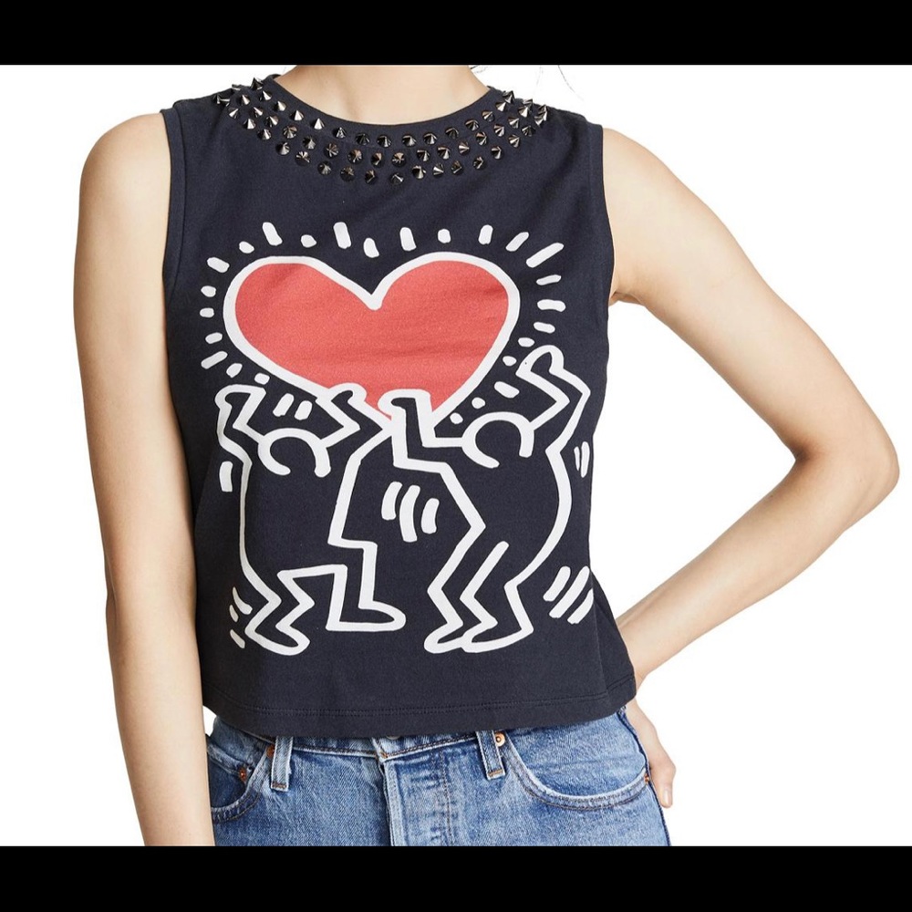 Keith Haring x Alice + Olivia Studded Tank Size XS